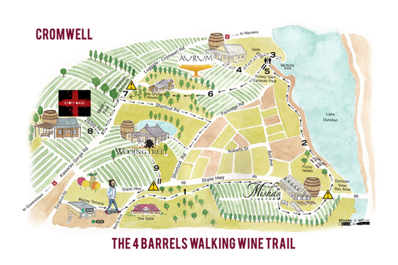 Walking wine trail offers new experience in Central Otago